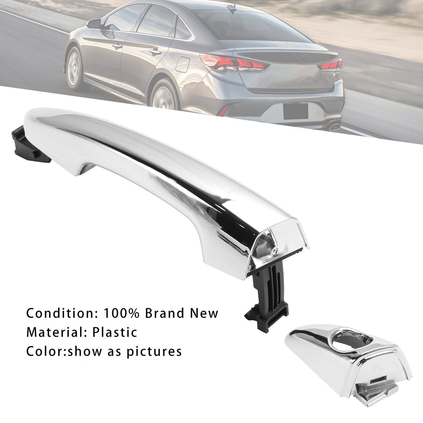 Poignées de porte extérieures avant gauche pour Hyundai Sonata 2015-2019 (côté conducteur) 15759578 82651C1110