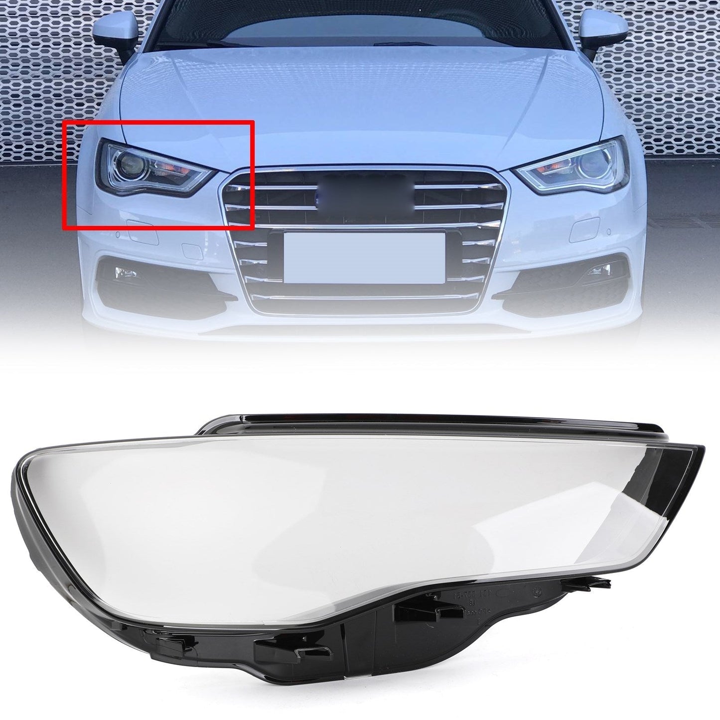 Couvercle de phare transparent pour Audi A3 2013-2016, lentille de phare droit 8V0941004