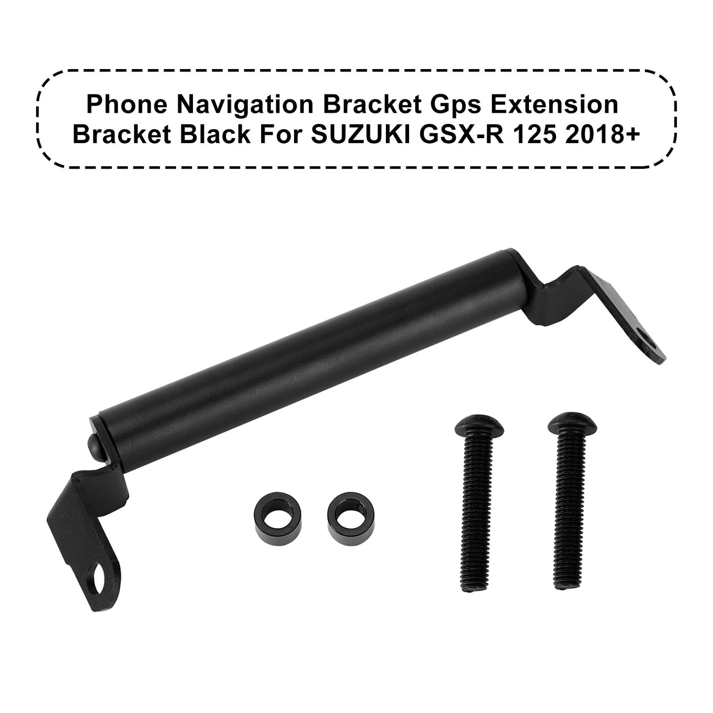Soporte de extensión para GPS y navegación para teléfono, color negro, para Suzuki GSX-R 125 2018+