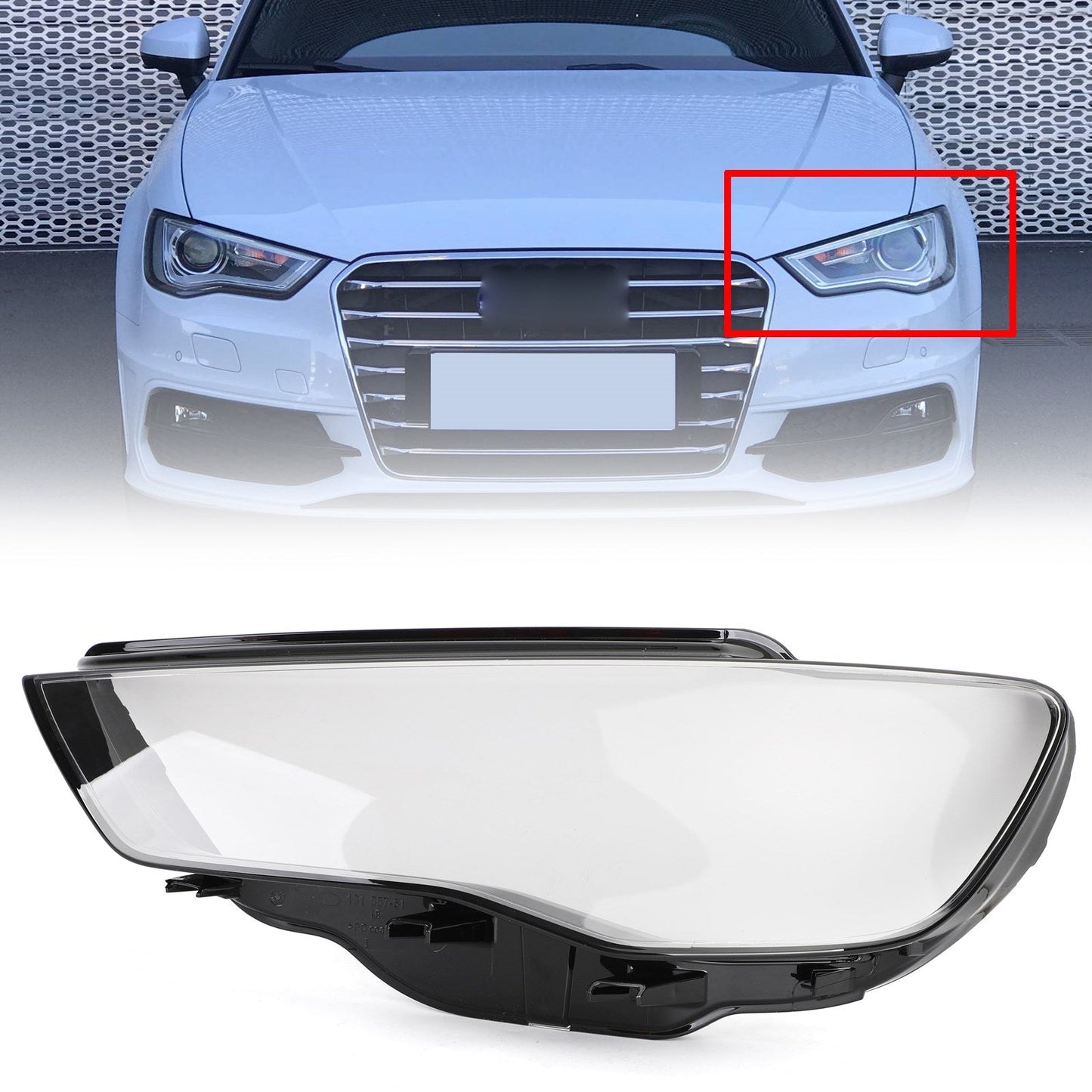 Couvercle de phare avant transparent gauche pour Audi A3 2013-2016 8V0941003