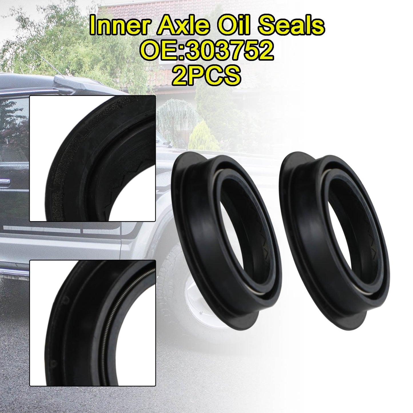 2pcs Front Inner Axle Oil Seals 303752 for For Nissan Patrol 1987-2013 Y60 Y61