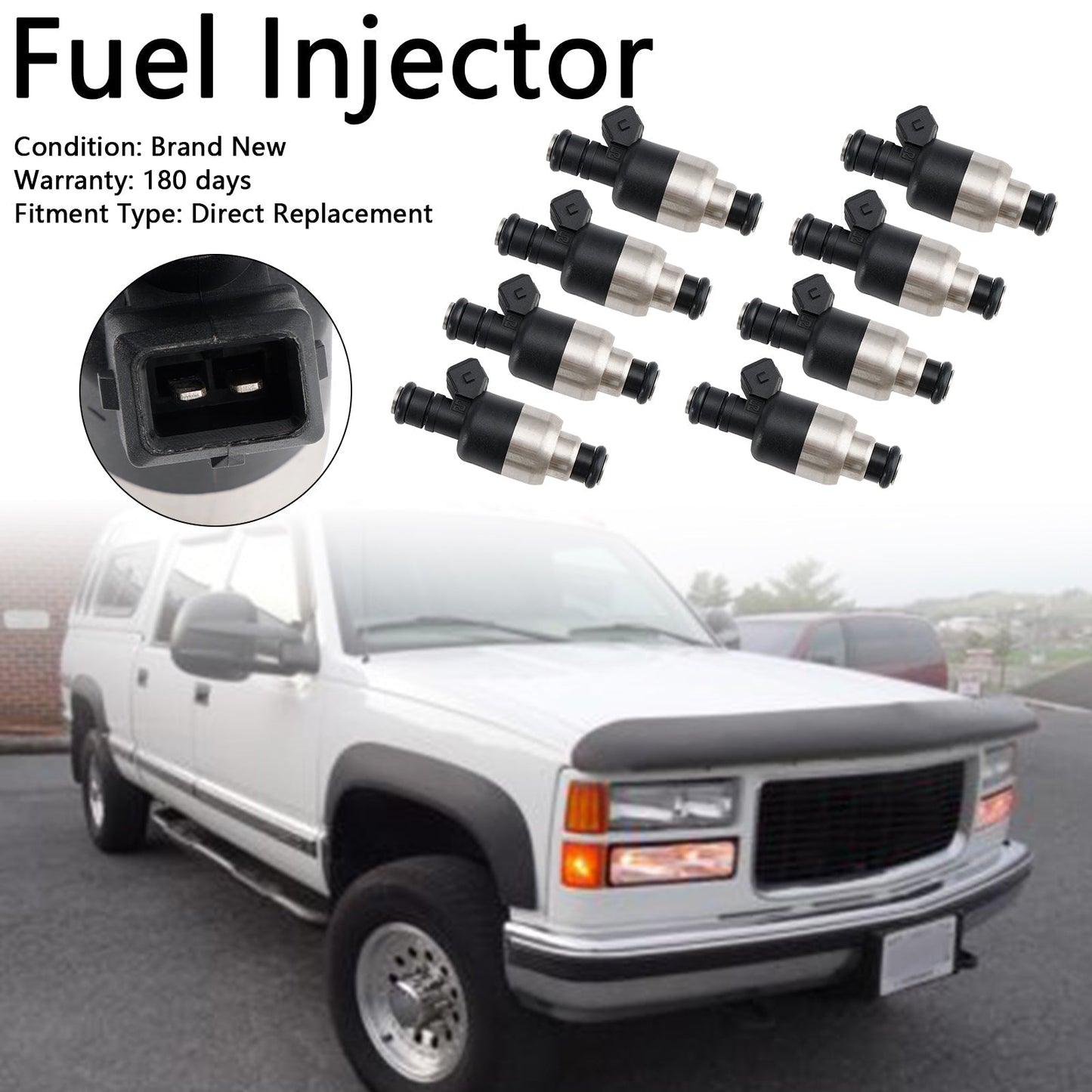 1999-2000 GMC B7 C6500 C7500 Topkick 8Pcs Fuel Injector 17109596 83211150
