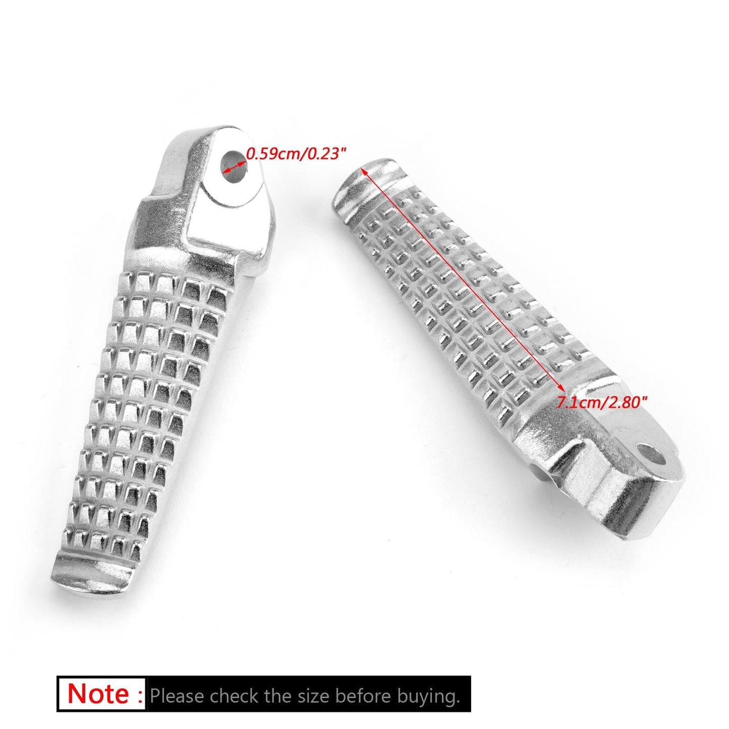 Repose-pieds arrière pour Suzuki GSXR600, GSXR 750, 1000, SV650, 1000, TL1000, argent
