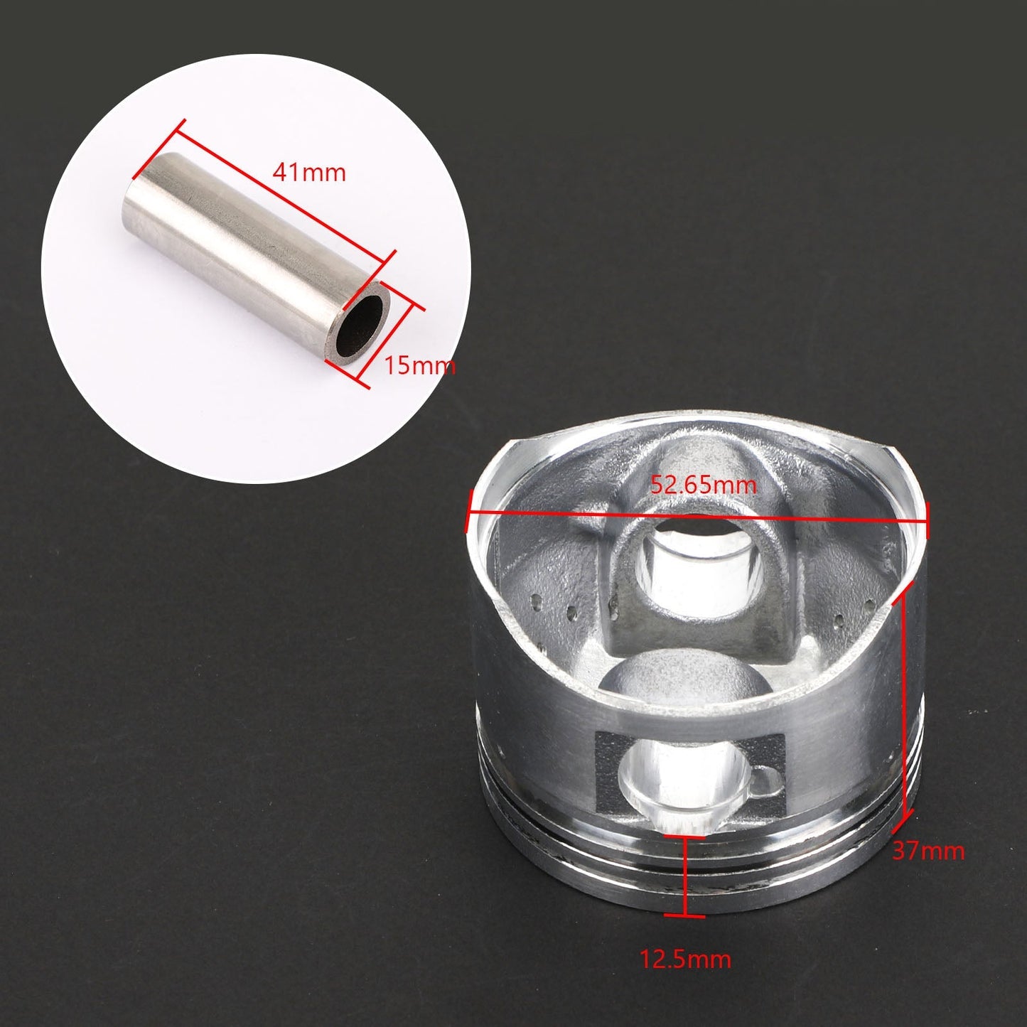 Kit piston et segments pour Yamaha XC125SR Cygnus X YW125Y BWS 125 BWS 125