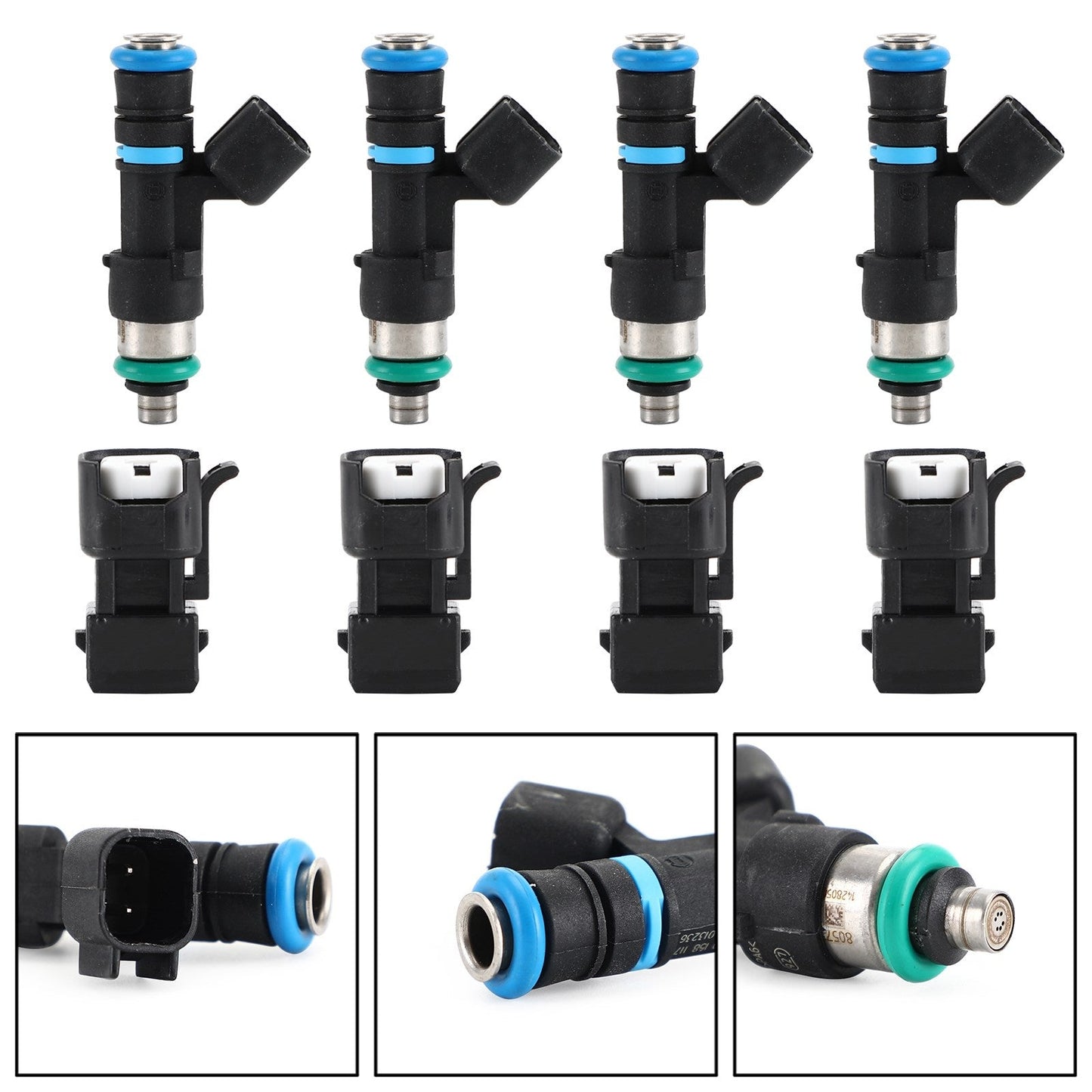 4PCS 52lb 550cc Fuel Injectors 0280158117 Fit EV14 A4 TT Golf Jetta Passat