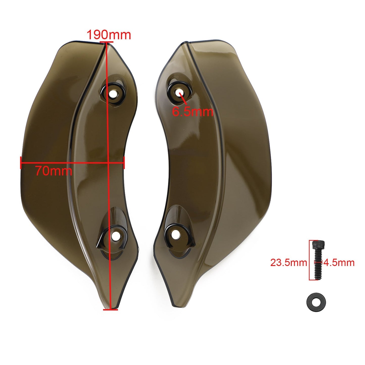 Carénage fumé et déflecteur de vent latéral pour Touring Road Glide 2015-2021
