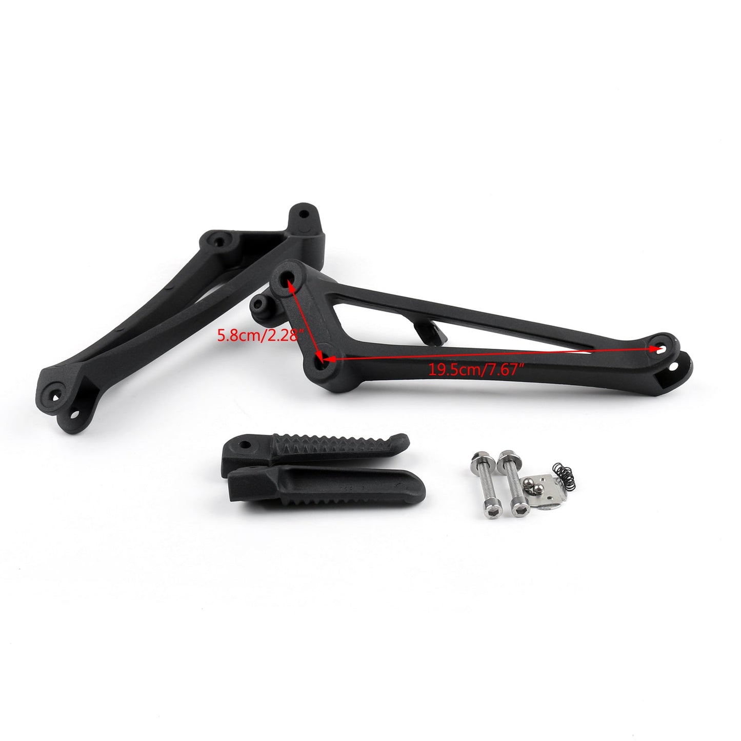 Repose-pieds arrière pour passager, compatibles avec Yamaha YZF R1 2009-2011, noir