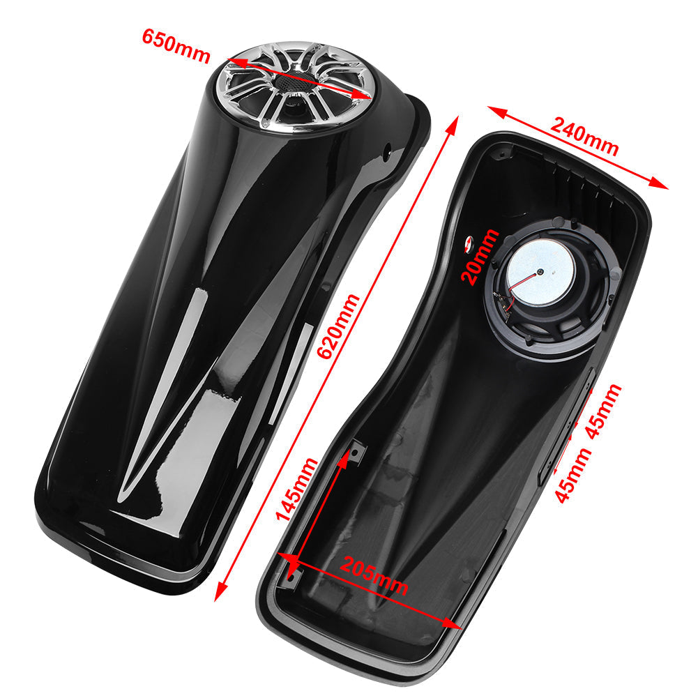 Sacoche TRIPLE 6.5 avec couvercles et haut-parleur pour Harley Touring Electra Glide 14-21