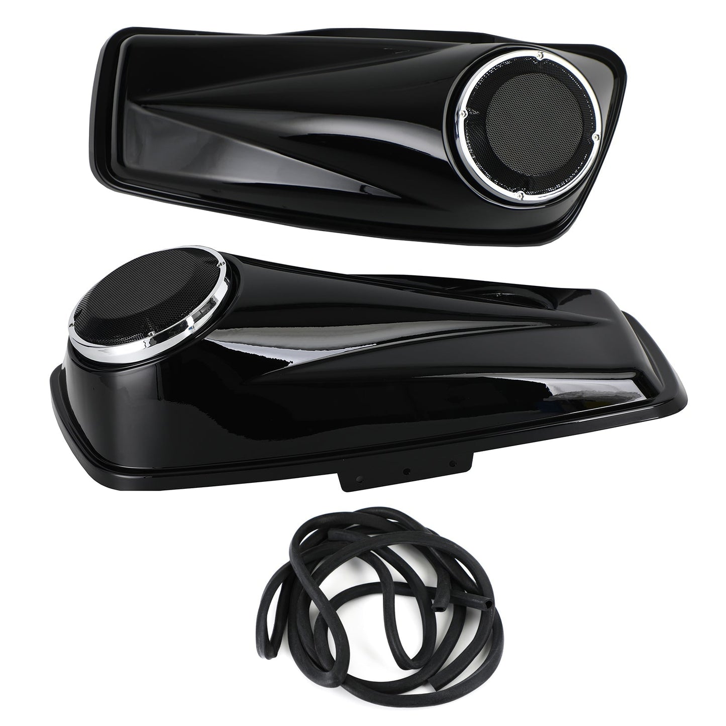 Sacoche TRIPLE 6,5 pouces avec couvercles de haut-parleurs pour Harley Touring Glide 2014-2021 6,5 pouces