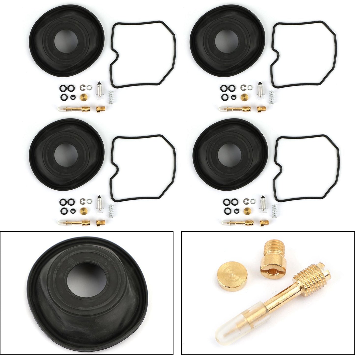 Kit de réparation et de reconstruction de carburateur pour Suzuki GSF600S Bandit 1996-2003 (4 pièces)