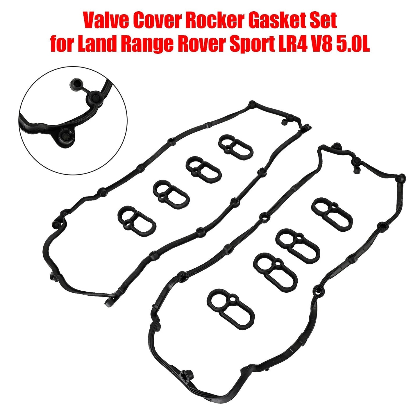 Land Rover LR4 /Discovery 4 5.0L V8 Valve Cover Rocker Gasket Set LR010882 LR011220 LR010789 LR014345