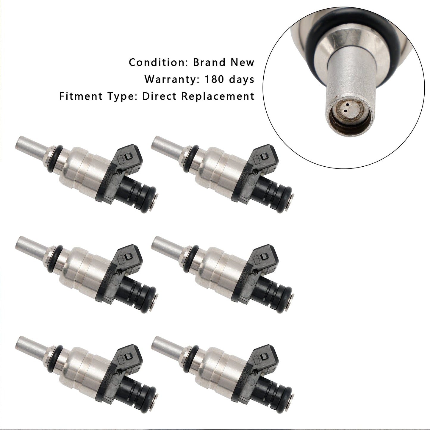 1999-2000 BMW 528i 2.8L 6Pcs Fuel Injector 13537546244 1427240 7546244