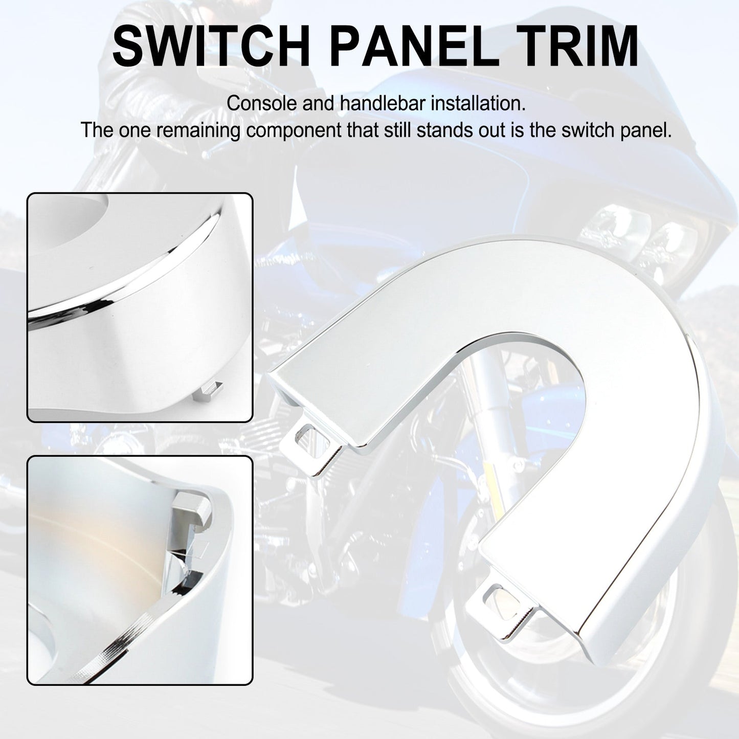 Garniture de panneau d'interrupteur d'allumage en aluminium spécial Touring Road Glide 15-22 pour