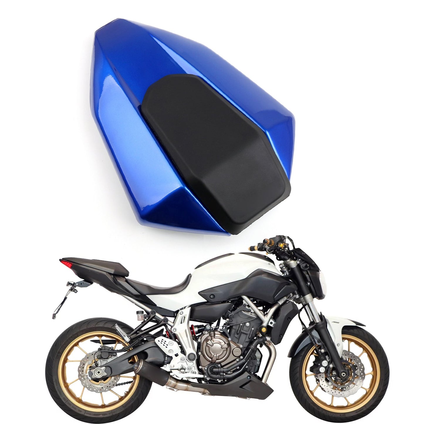 Capot de carénage de selle arrière passager noir pour Yamaha MT-07 FZ-07 FZ07 13-17