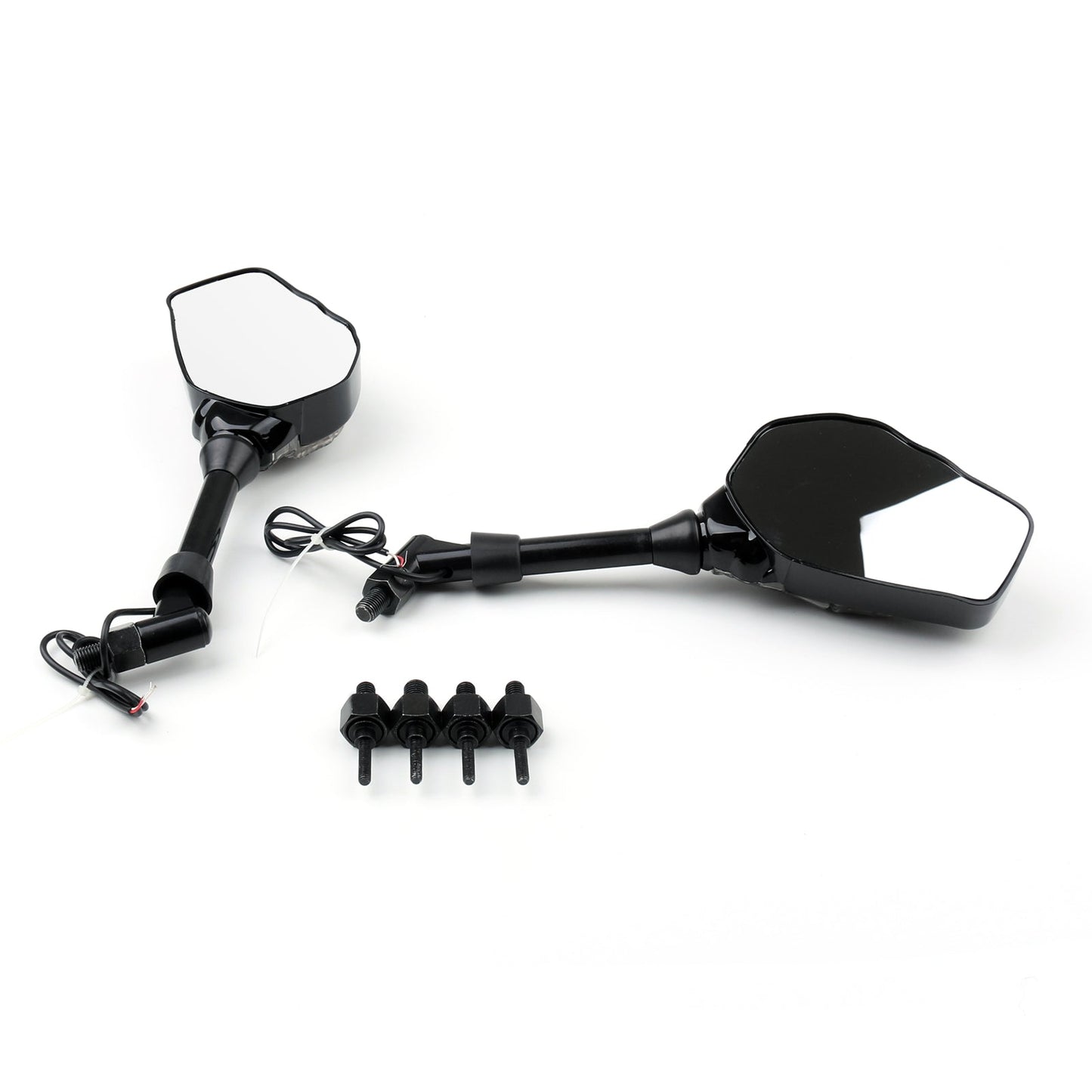 Rétroviseurs clignotants squelettes en forme de crâne pour moto, vélo de route, cruiser, racer