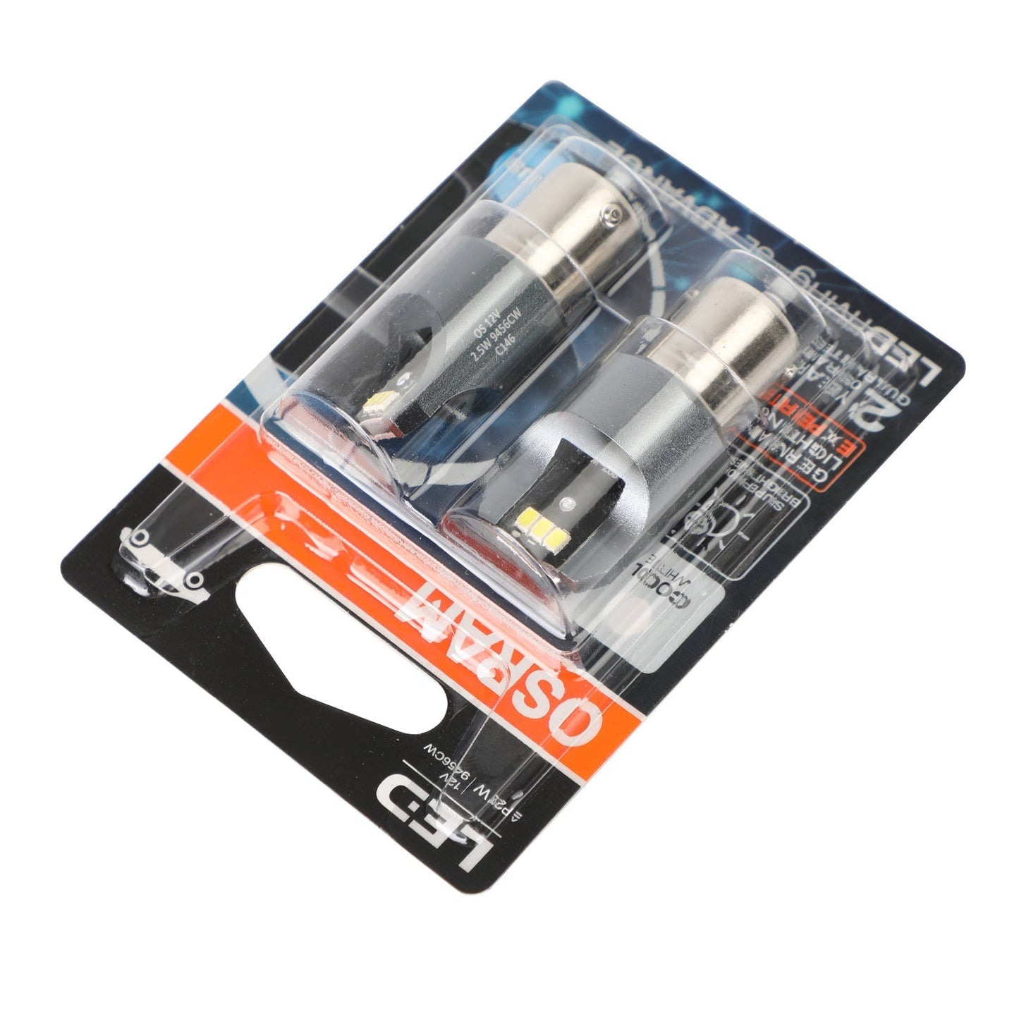 2 ampoules auxiliaires LED OSRAM 9456CW pour voiture P21W 12 V 2,5 W BA15s