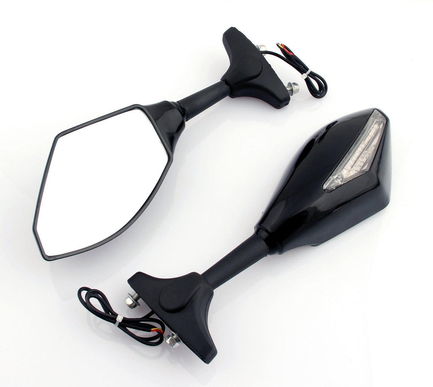 Rétroviseurs LED universels pour motos, clignotants, pour Honda, Kawasaki, Suzuki et Yamaha