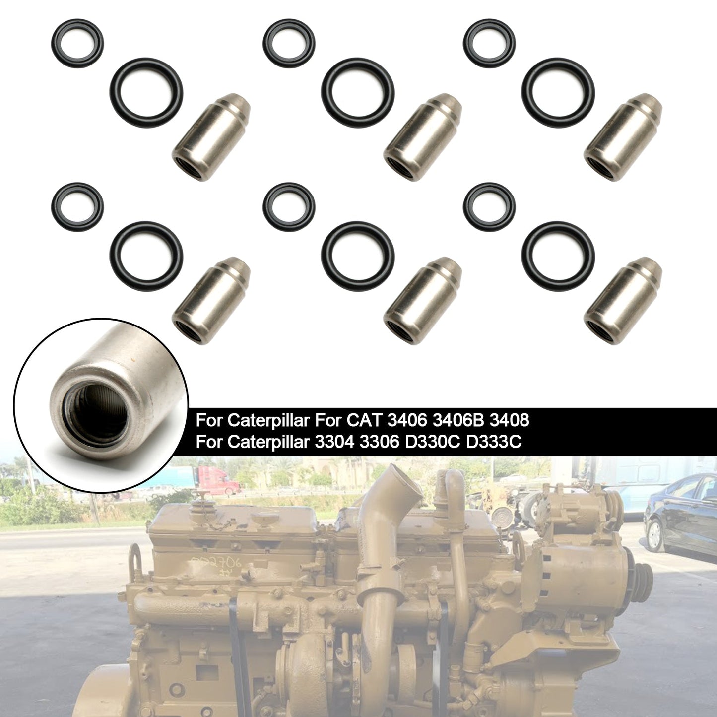 Caterpillar CAT 3406 3406B 3408 - Juego de 6 inyectores (8N8796, 7S-9891, 7S-8722 y 8N-4694)