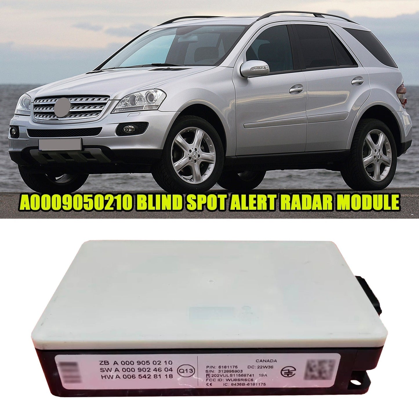 2018-2019 Mercedes-Benz GLC 350e Blind Spot Radar Sensor A0009050210
