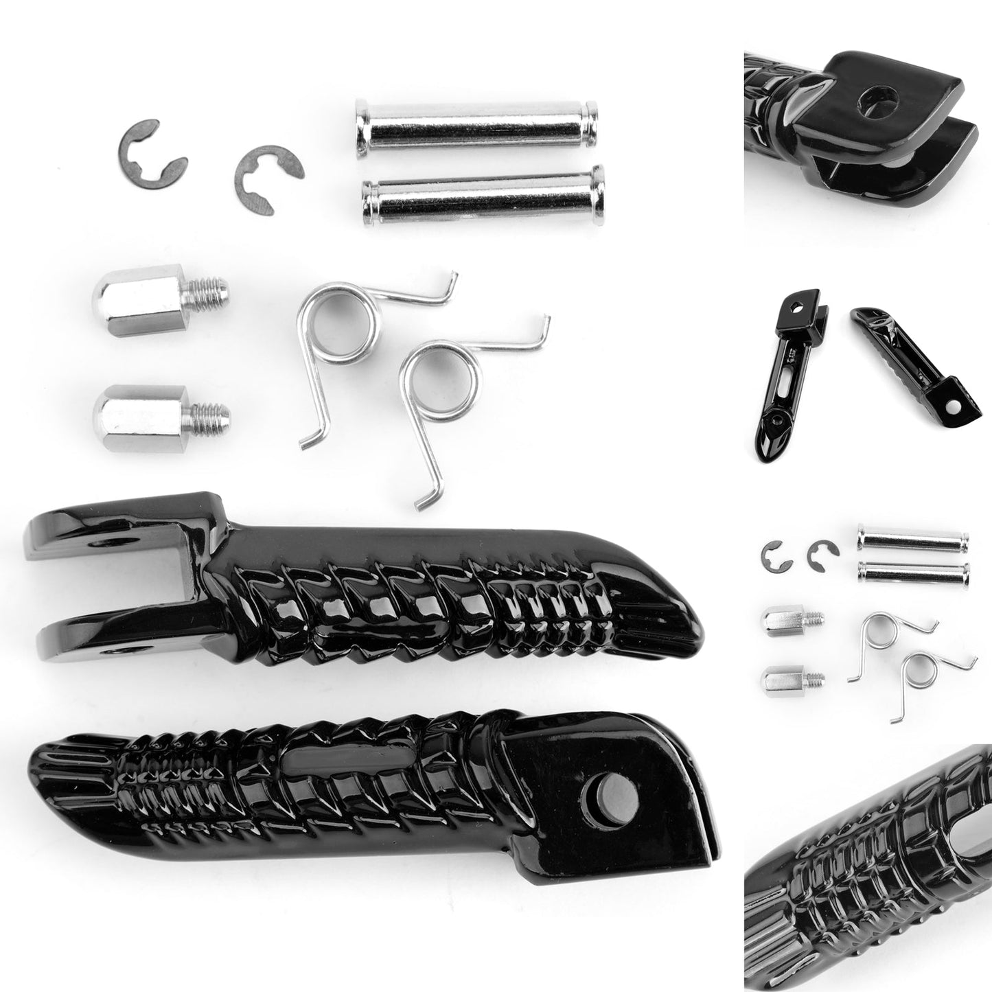 Repose-pieds avant noir pour Suzuki GSXR600 GSXR750 et GSXR1000 06-14