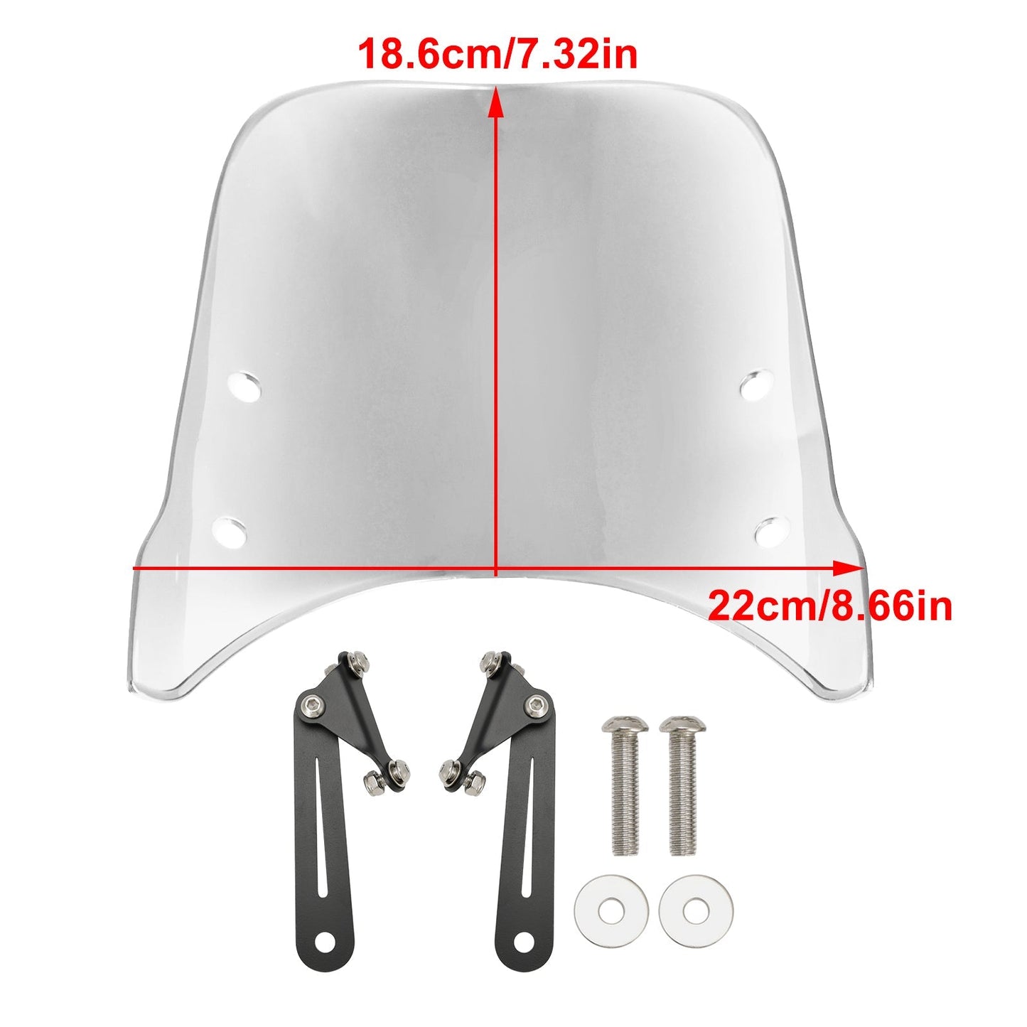 Pare-brise transparent pour Moto Guzzi V7 Classic 16-23 et V9 Bobber 18-23