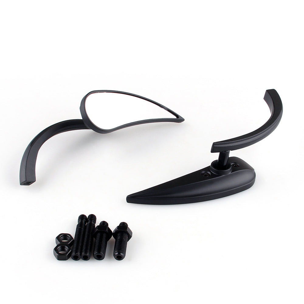 Rétroviseurs RAD II Teardrop Chrome pour Honda Suzuki Kawasaki Victory