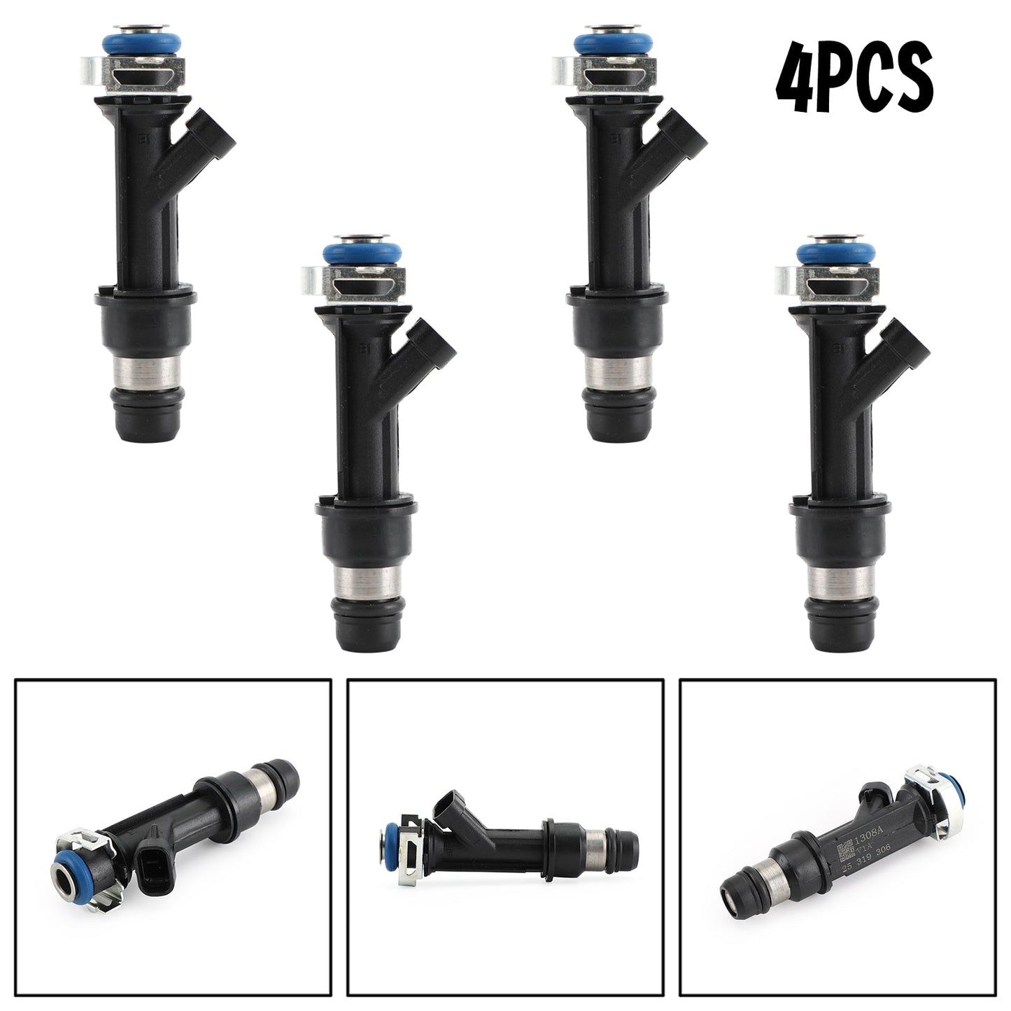 4 inyectores de combustible 25319306 compatibles con Chevy Cavalier Pontiac Sunfire 00-02 2.2L