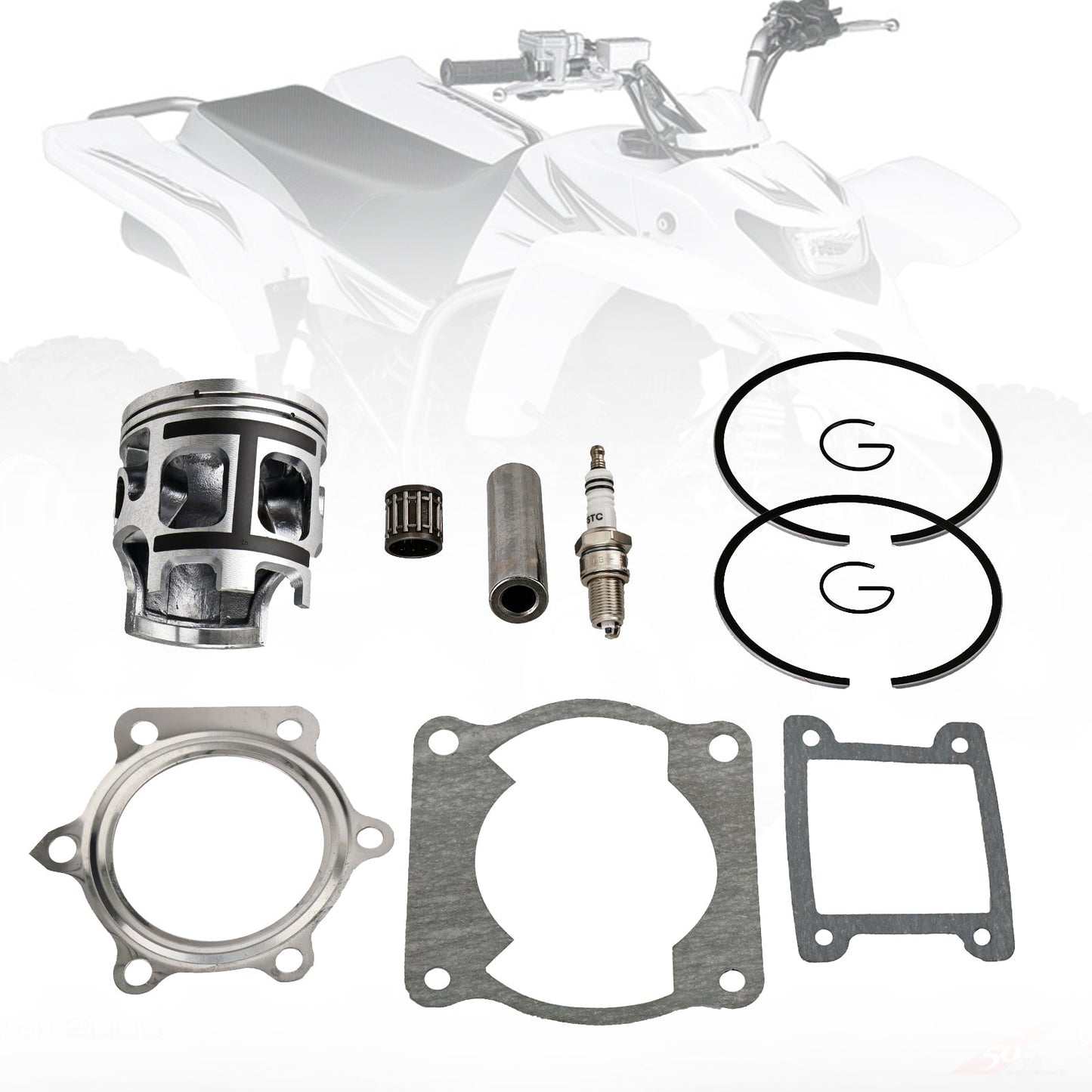 Jeu de segments de piston et joints Pro-X Engine 66 mm pour Yamaha Blaster 200 (1988-2006)