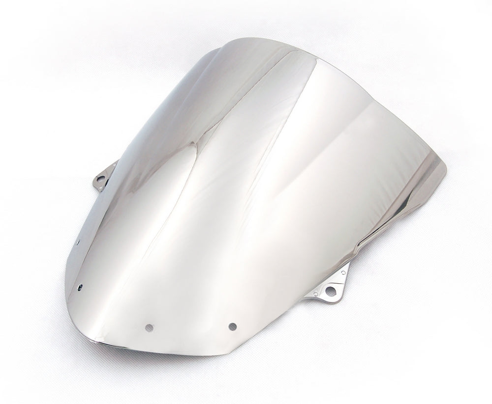 Pare-brise double bulle pour Kawasaki ZX6R 2009-14 ZX10R 08-10 Chrome