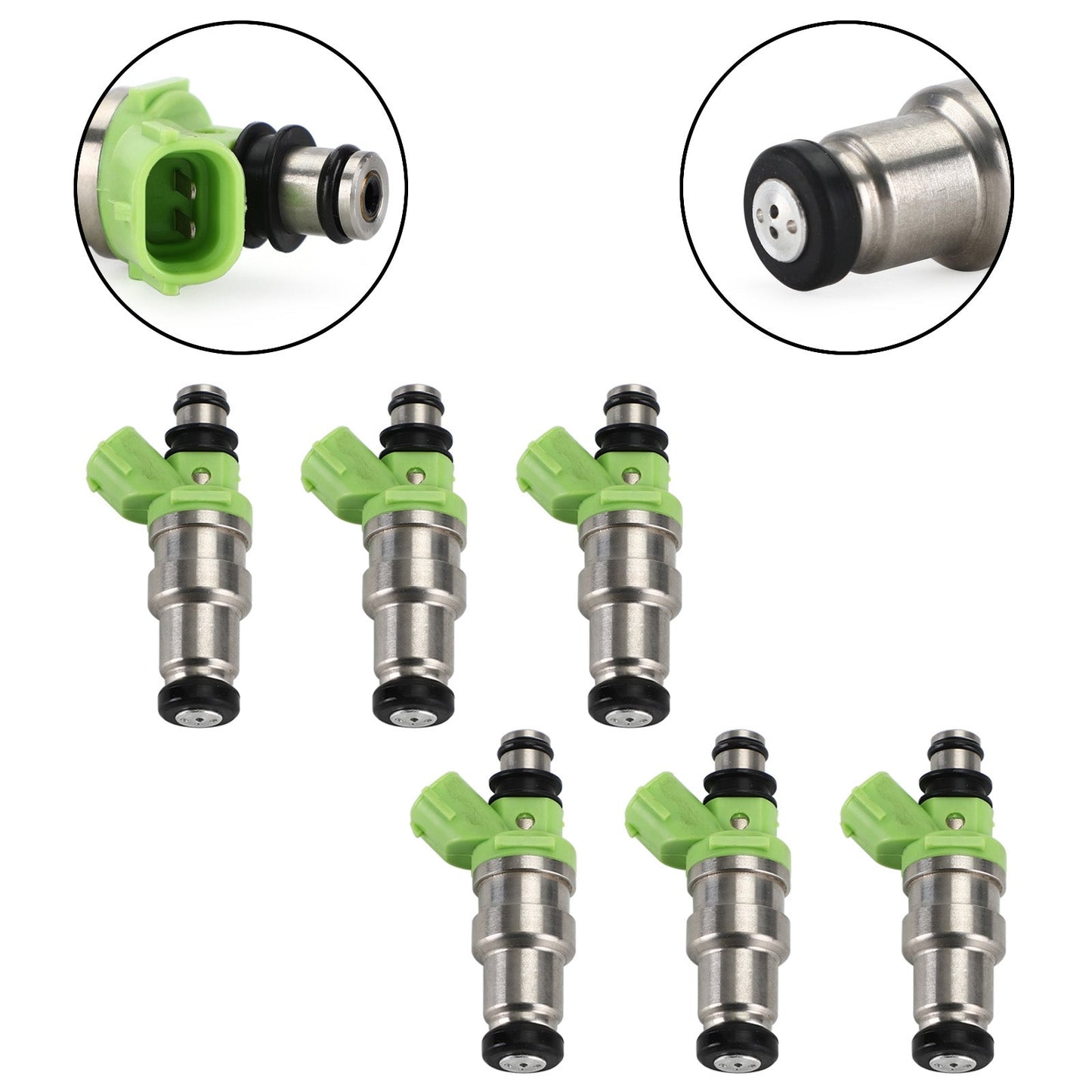 Inyectores de combustible para Toyota Supra 3.0L (1989-1992), 6 piezas, 23250-70080 y 2320970080