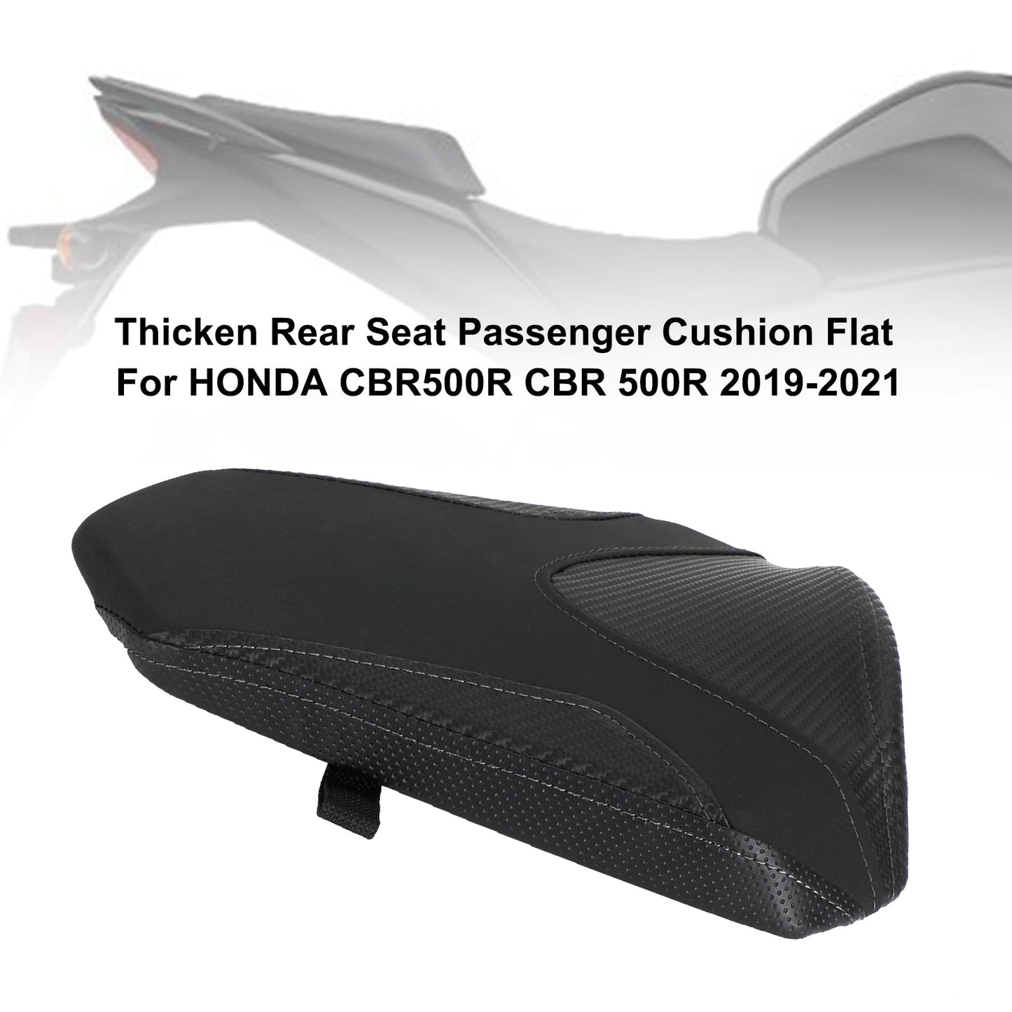 Coussin de siège passager arrière plat et épais pour Honda CBR500R CBR 500R 19-21 2020 Rouge