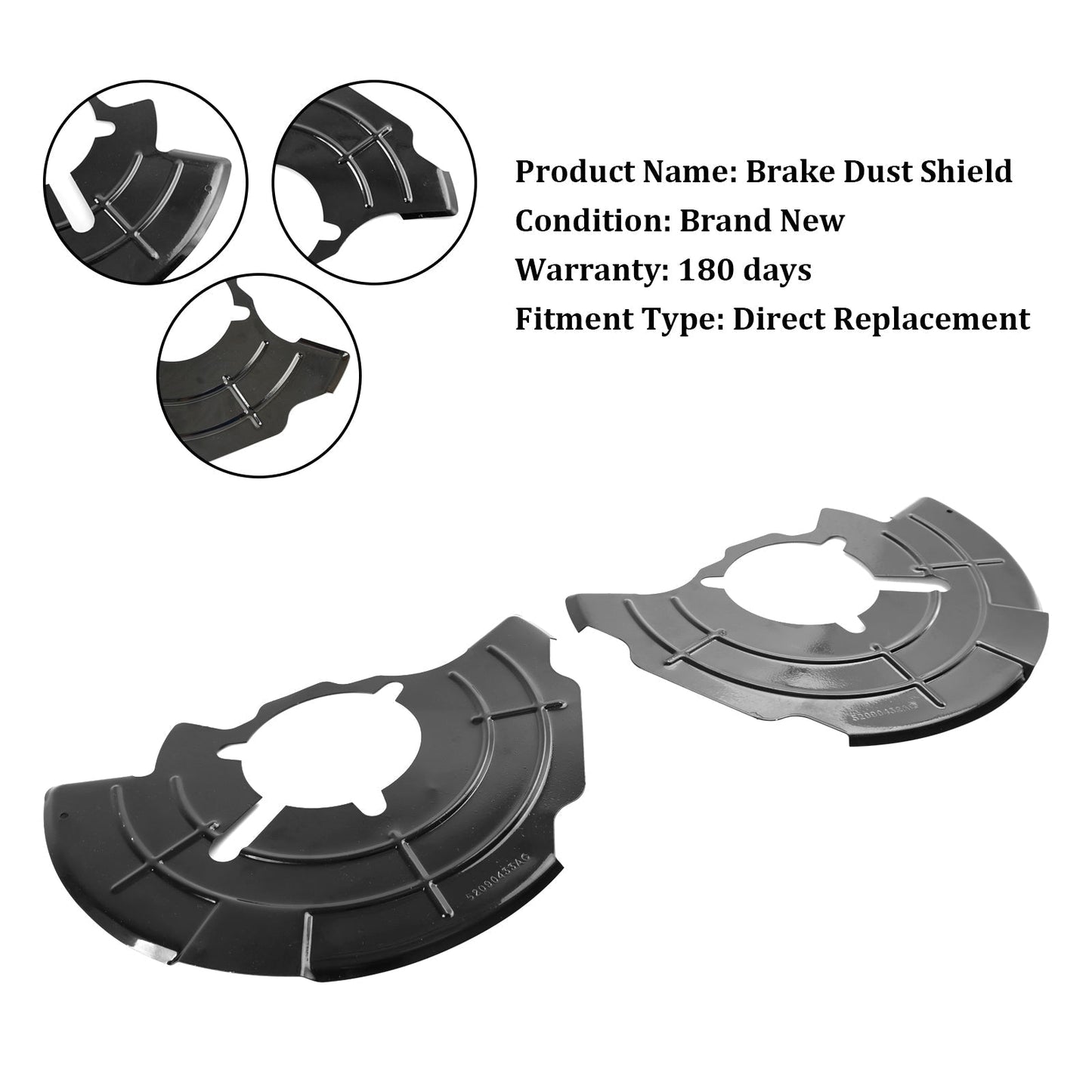 2006-2010 Jeep Commander Right+Left Front Brake Dust Shield 52090432AC 52090433AC