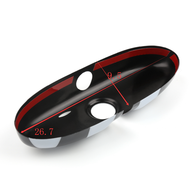 Coque de rétroviseur à carreaux noirs pour BMW MINI Cooper R55 R56