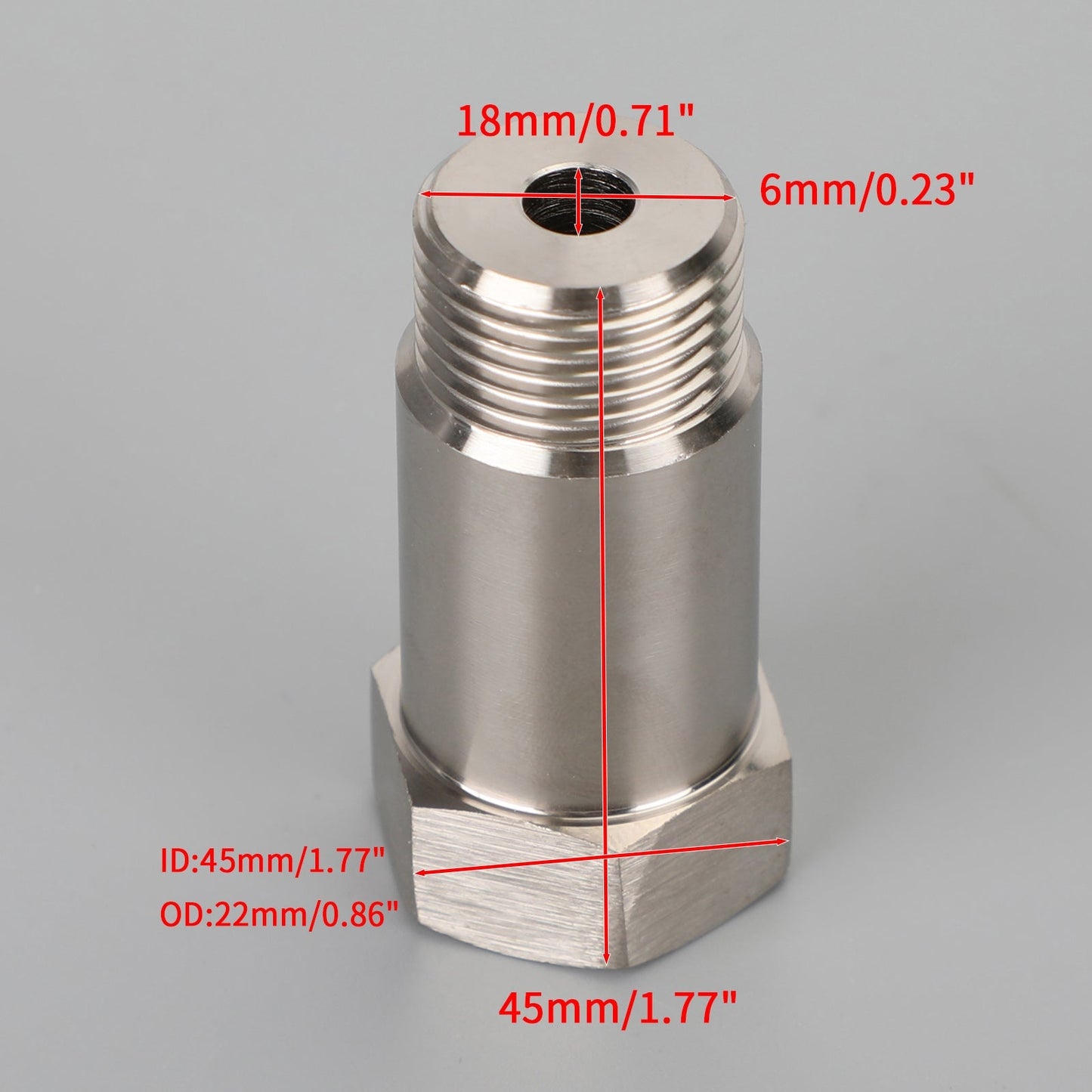 M18*1.5 CEL Check Engine Light O2 Sensor Test Pipe Extension Extender Adapter Spacer 45mm