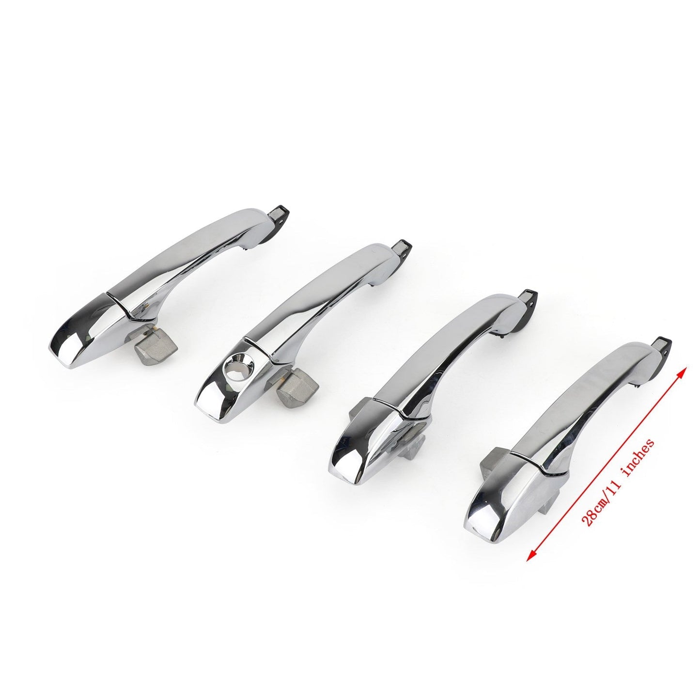 Lot de 4 poignées de porte extérieures chromées 4589009AH pour Chrysler 300/300C 2005-2010
