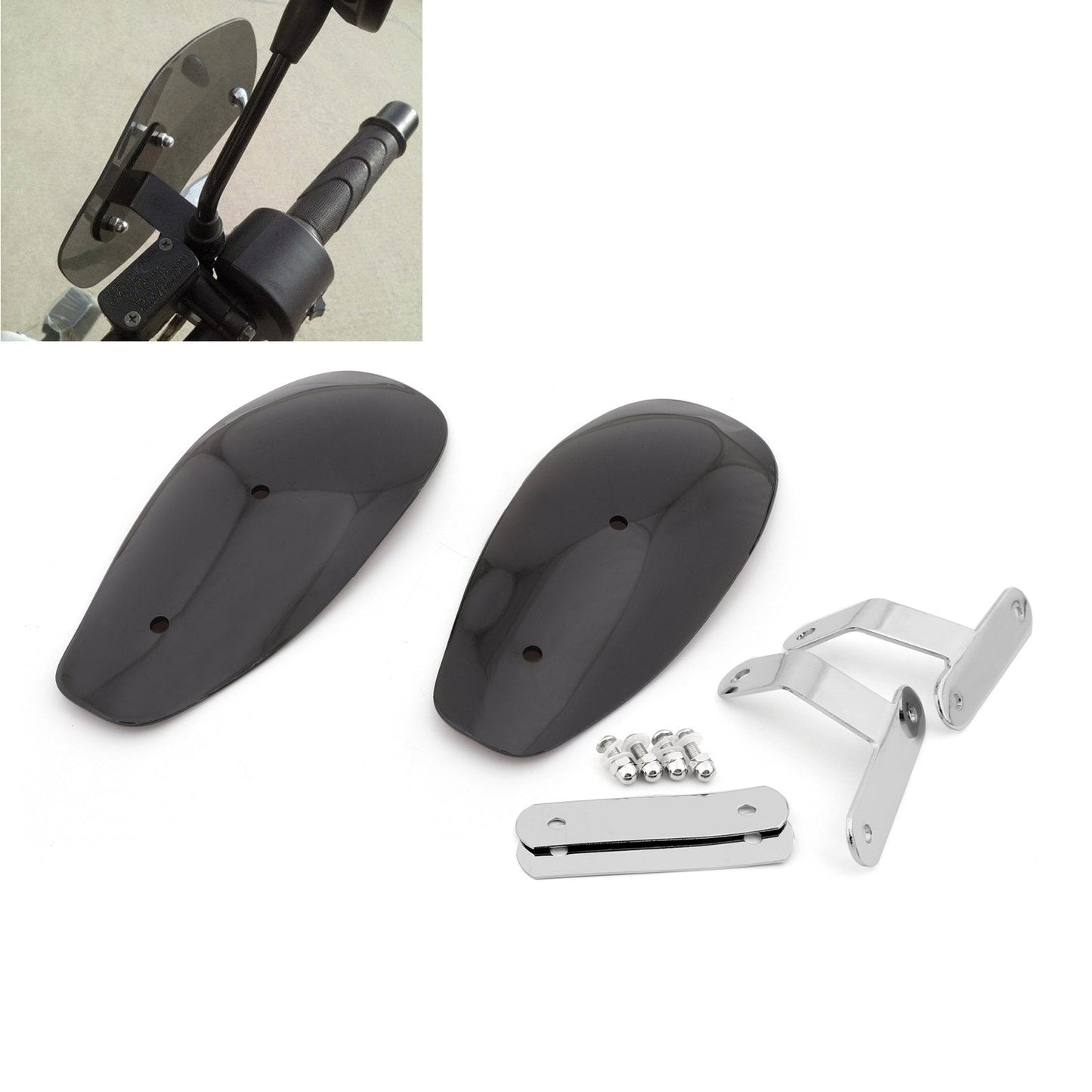 Protège-mains universel pour moto Honda Softail Touring, déflecteur de vent froid, fumé
