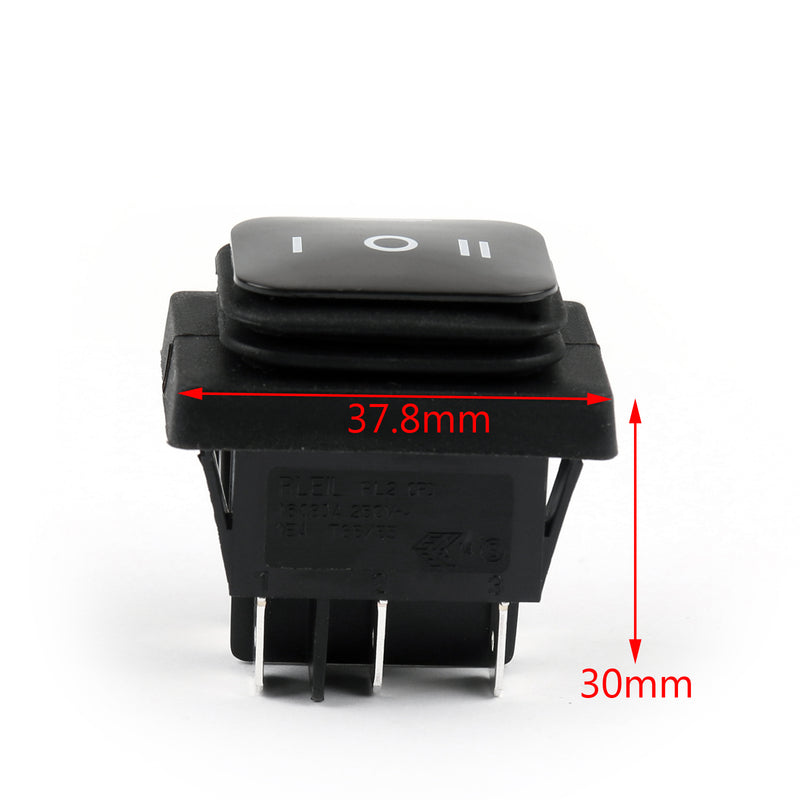 Interrupteur à bascule étanche IP65 pour bateau et voiture, 6 broches, marche/arrêt, 125/250 V CA, RLEIL RL2-203