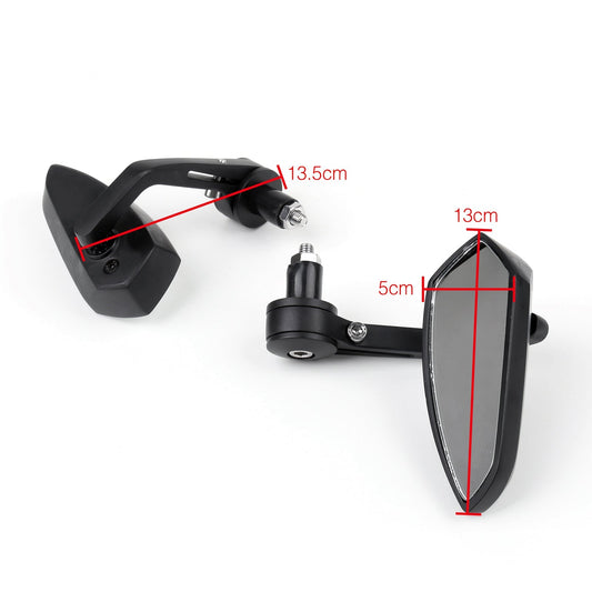 Universal Motorcycle Motorbike 7/8" 22mm Handle Bar End Rear Side View Mirror
