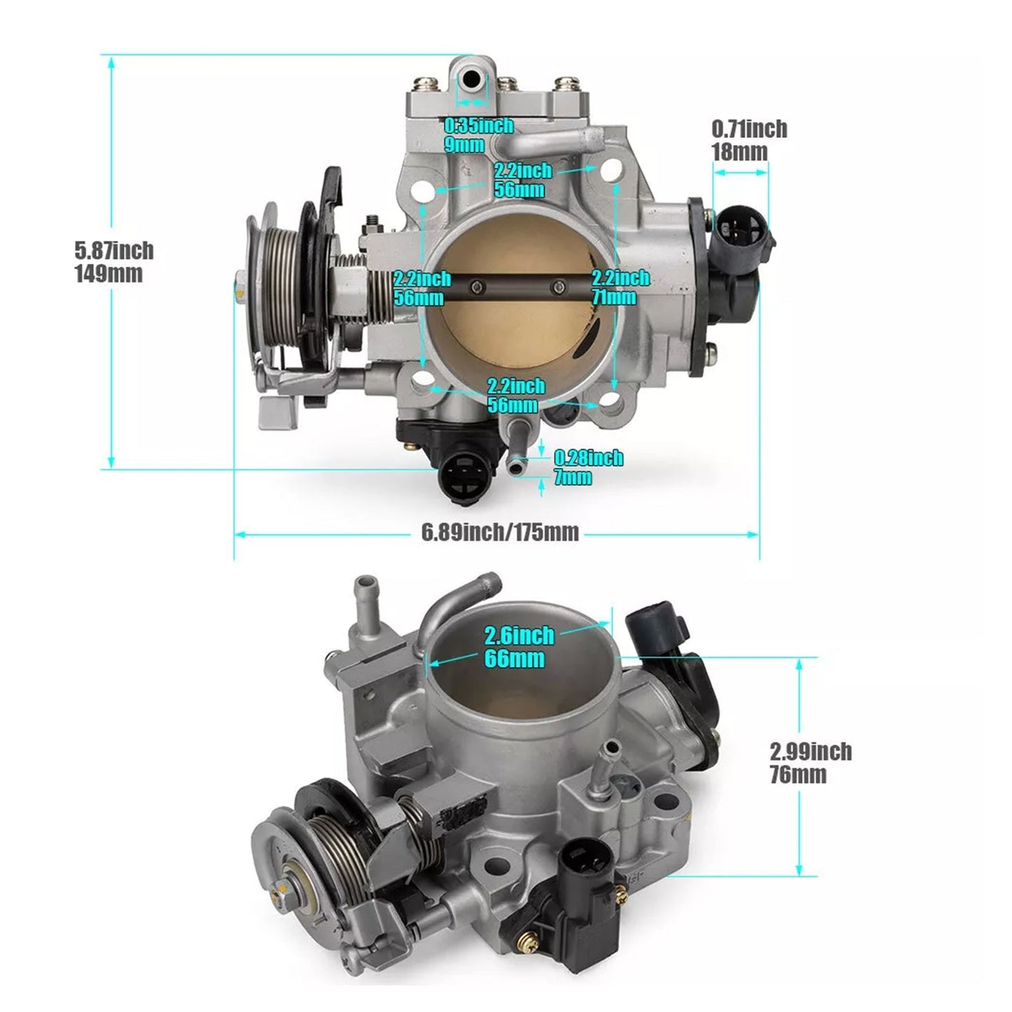 Corps de papillon Honda Accord SE EX LX 2,3 L 1998-2002 16400-PAA-A61
