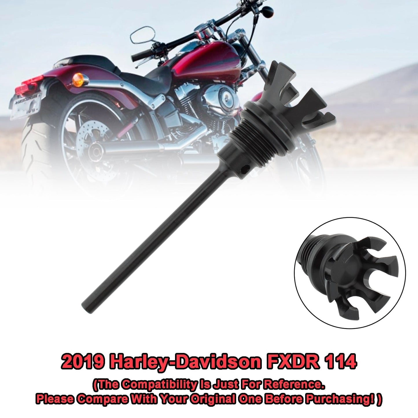 Bouchon de réservoir de jauge d'huile pour Softail Road Glide Street Bob 1105-0022