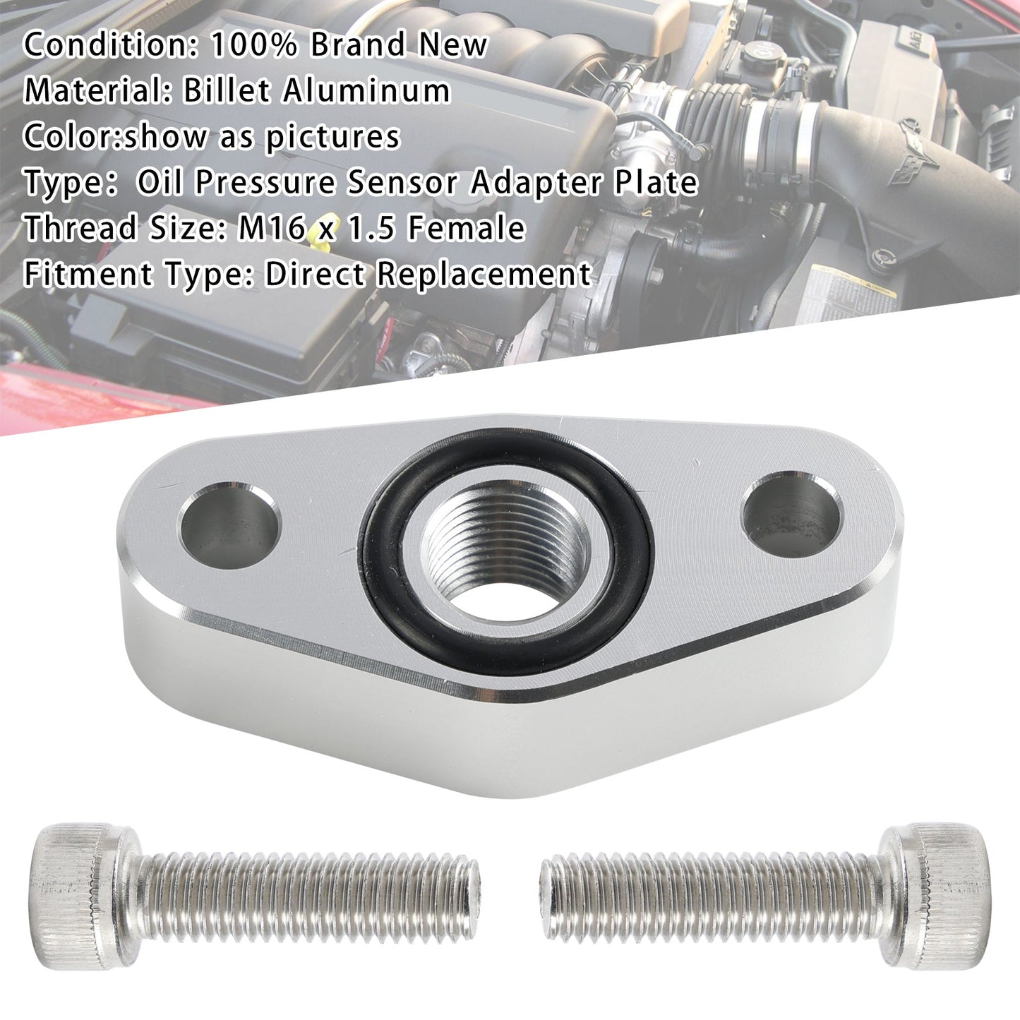Placa adaptadora del sensor de presión de aceite M16 x 1,5 551623 para Chevrolet LS
