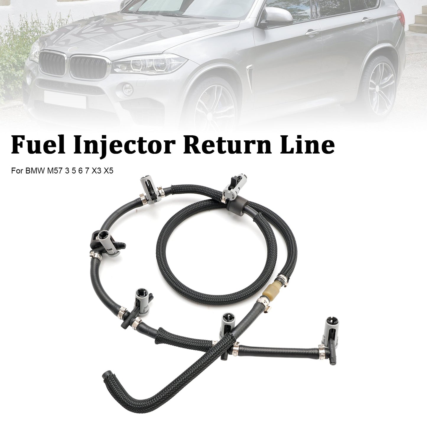 Tuyau de retour de carburant pour BMW 3 5 6 7 X3 X5 X6 Tuyau d'injecteur Tuyau de fuite 13537792870