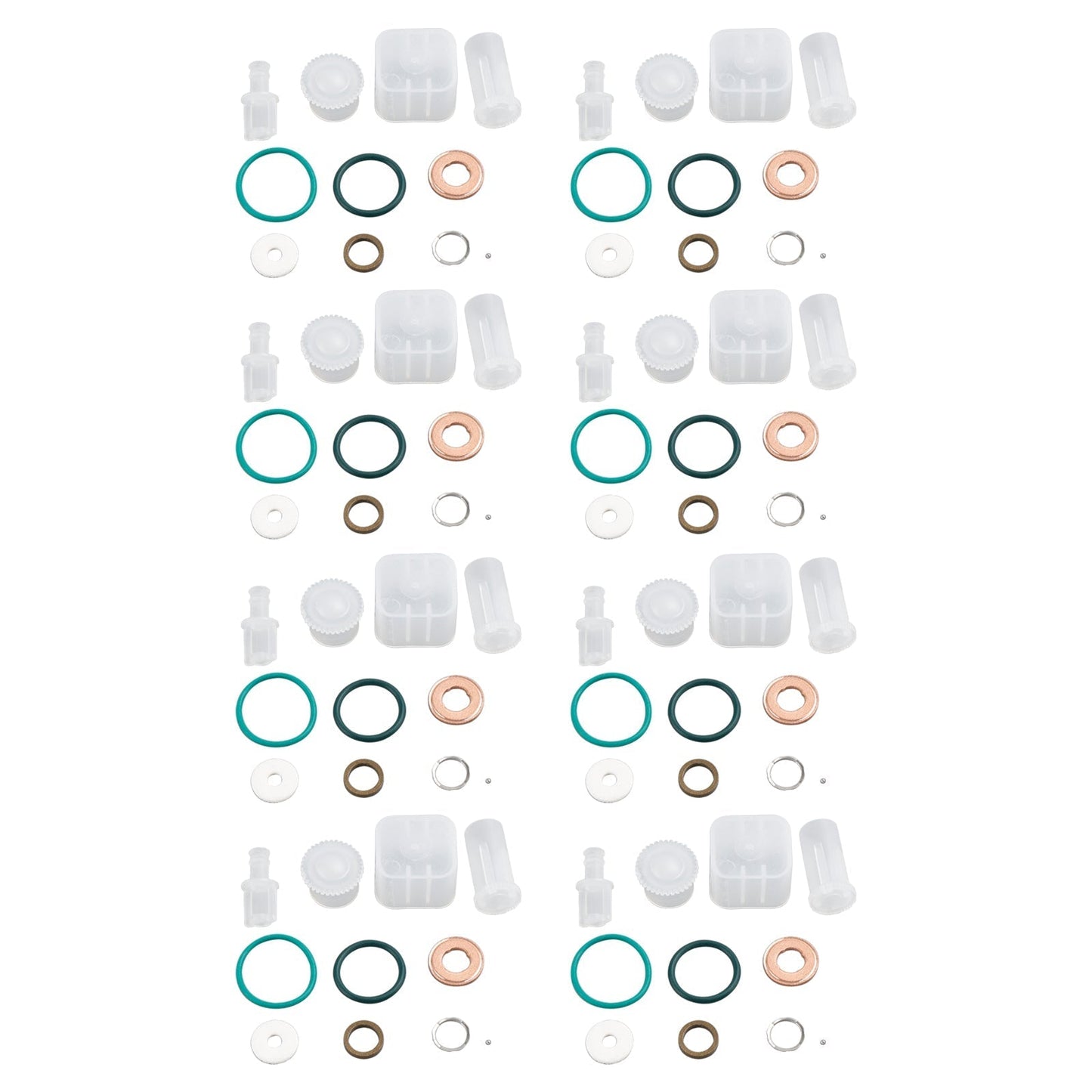 2004.5-2005 For Chevy SILVERADO 2500/3500 6.6L V8 LLY 8PCS Fuel Injector Repair Kit 0445120027 0986435504 97303657