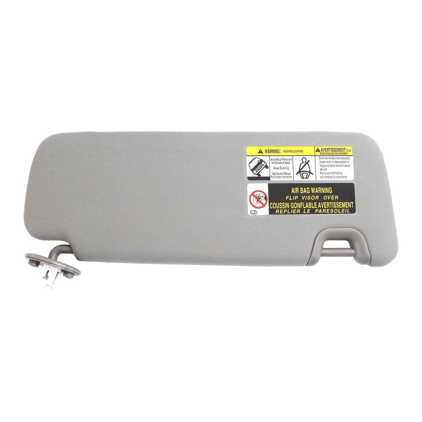 Pare-soleil gauche avec vanité gris clair pour Toyota Highlander 2014-2019 74320-0E074-B0