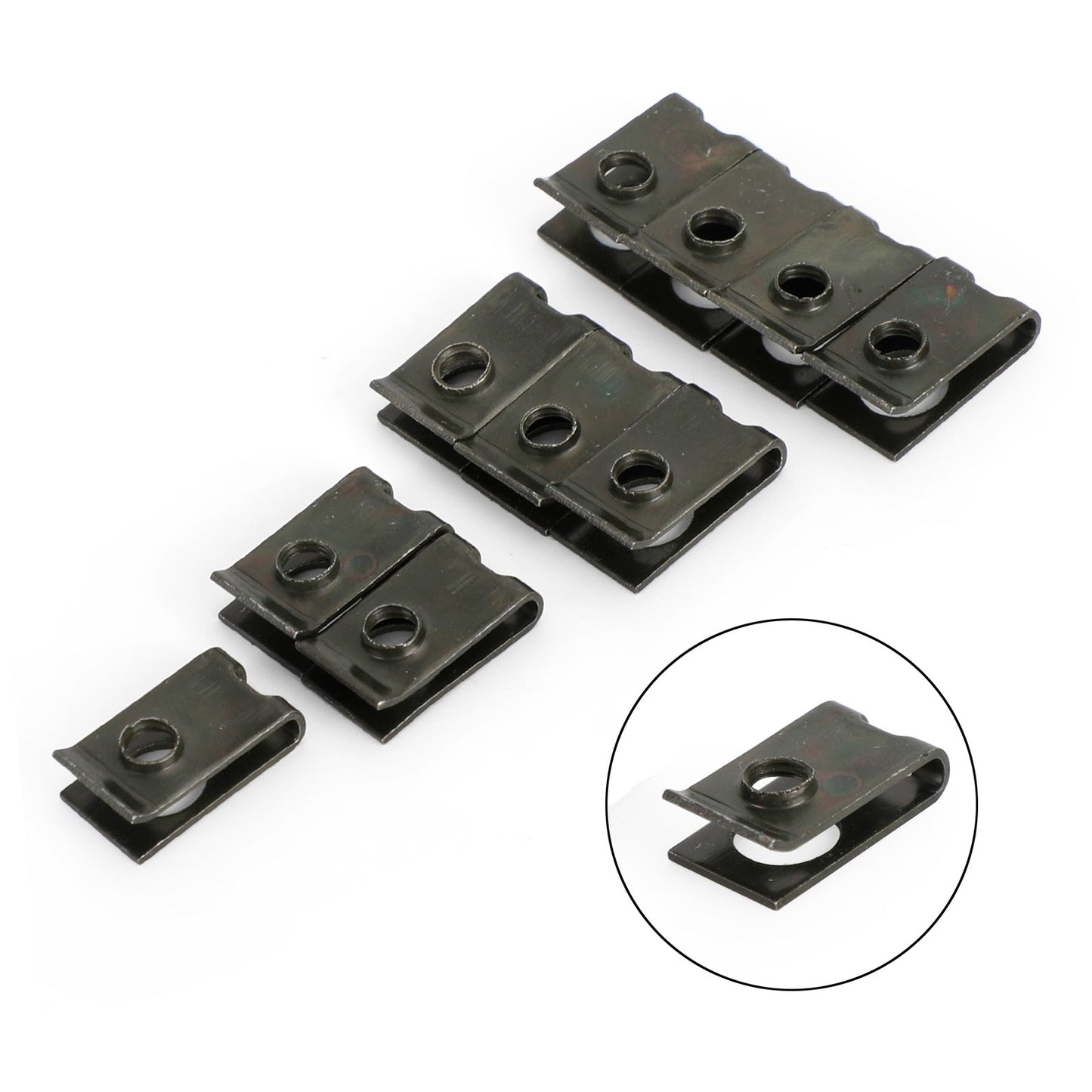 M5 5MM THREAD ZINC PLATED SPRING SPIRE C CLIPS U NUTS SPEEDCLIPS CHIMNEY QTY 10