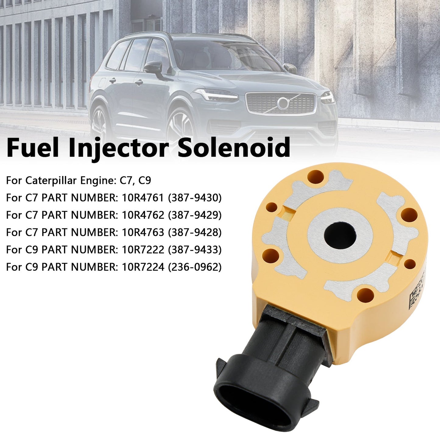 Solenoide de inyector de combustible diésel Caterpillar CAT C7 C9 10R4761 214-5427 3879430