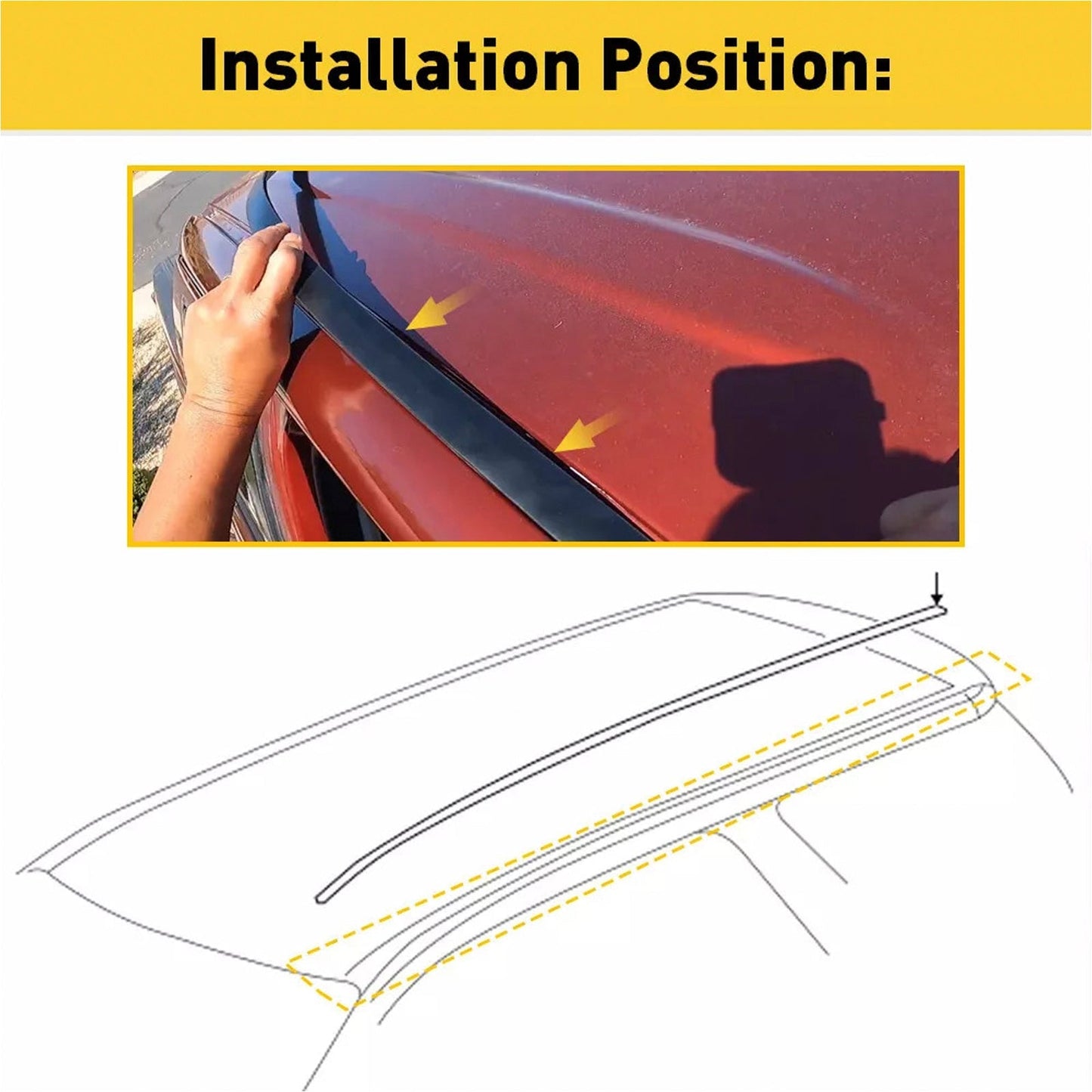 2007-2020 Toyota Tundra DOUBLE CAB 2PCS Left&Right Roof Drip Molding Trim Rubber 768679409158 75552-0C050