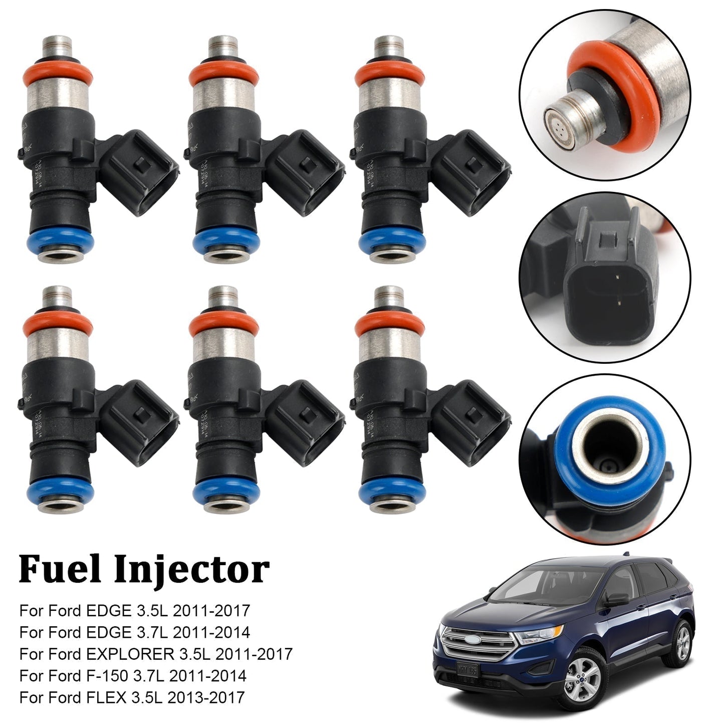 Injecteur de carburant 6 pièces Lincoln MKT 3,7 L 2013-2017 0280158191