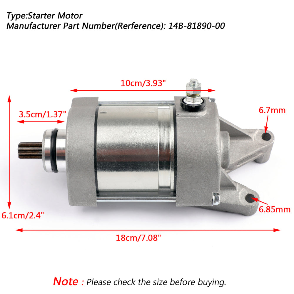 Starter Motor Engine Starting 14B-81890-00 For Yamaha YZF R1 R1 2009-2014 2012