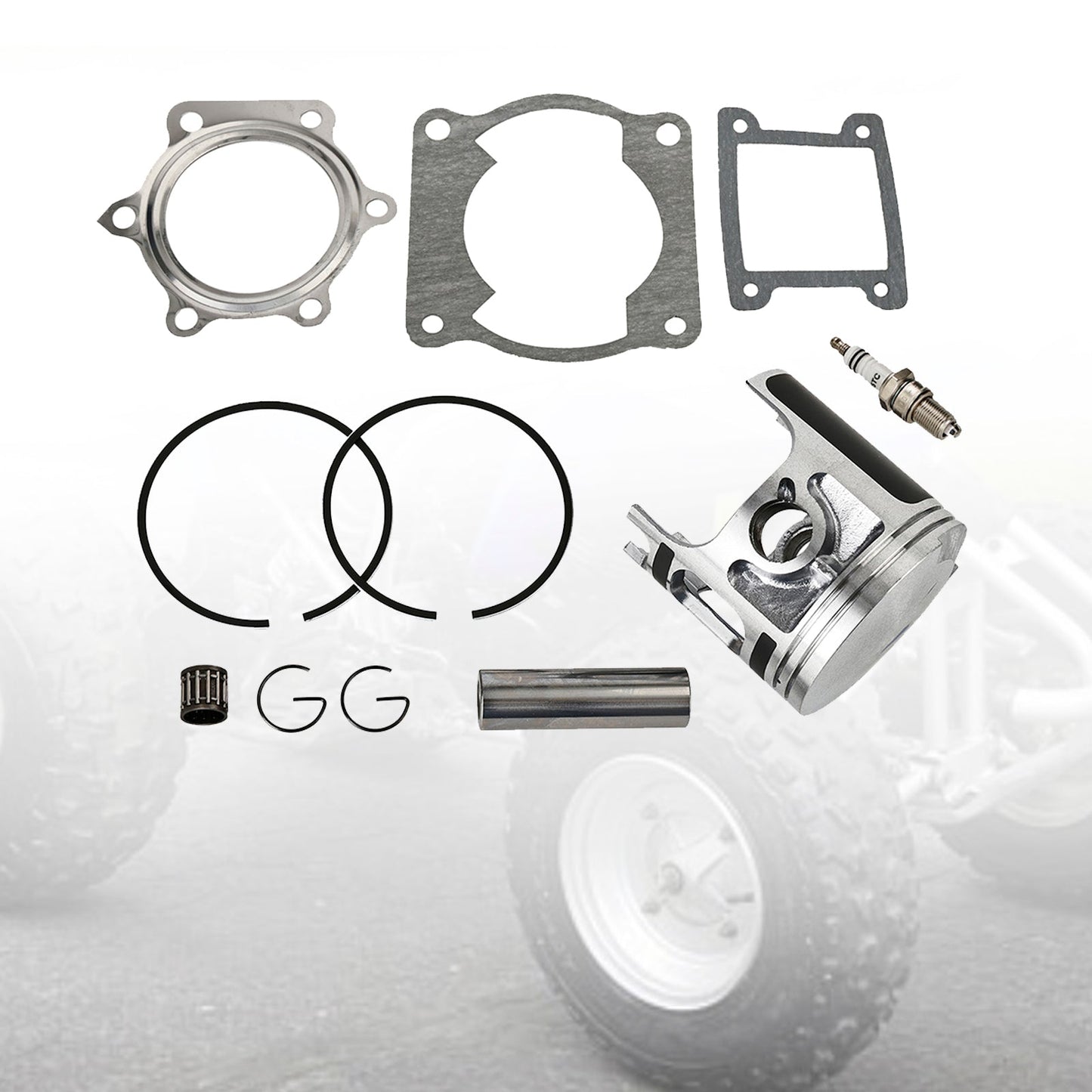 Jeu de segments de piston et joints Pro-X Engine 66 mm pour Yamaha Blaster 200 (1988-2006)